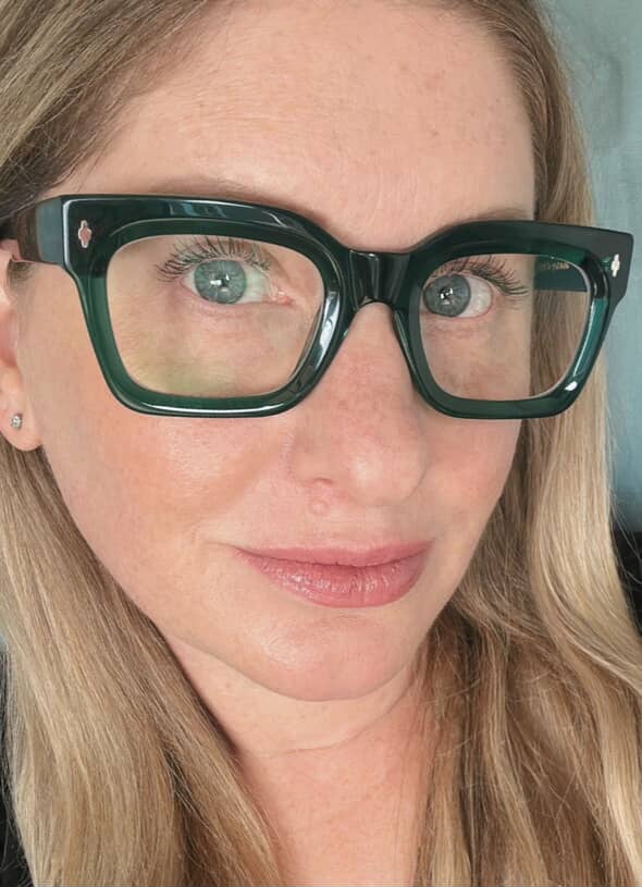 The Standards rectangle shaped frame cool reading glasses online Australia in green for men and women