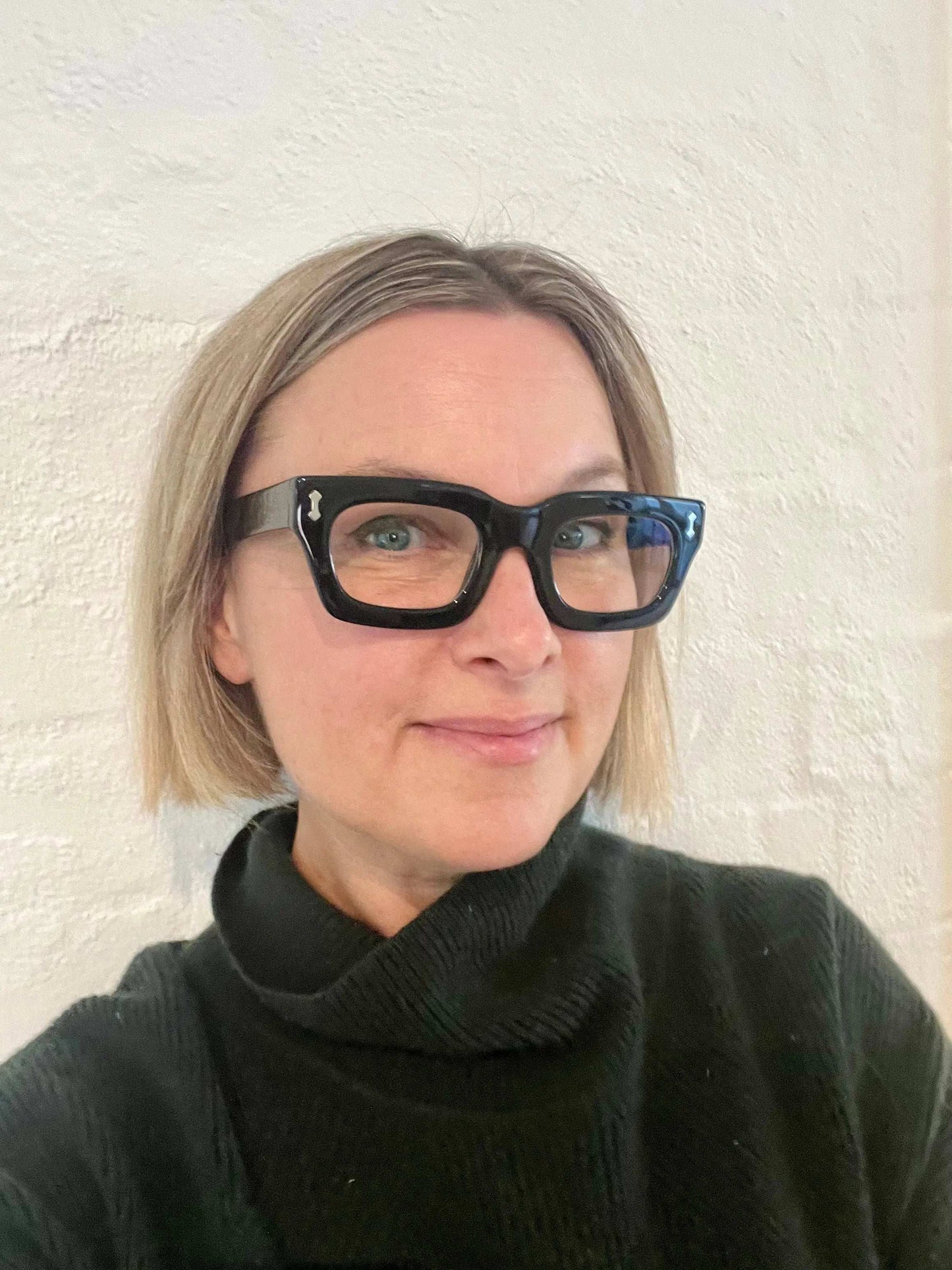 Thick acetate frame black reading glasses for women