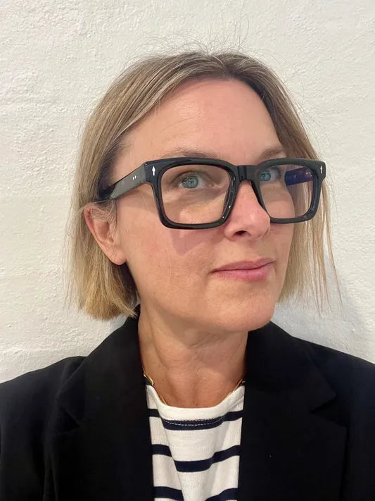 Thick black square frame reading glasses