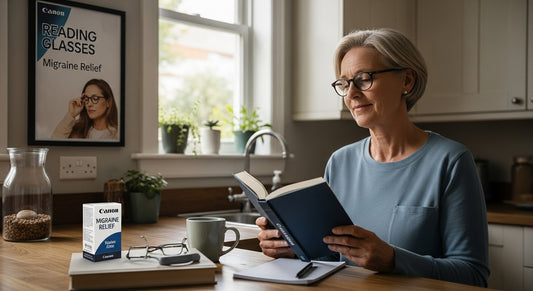 reading glasses migraines photo
