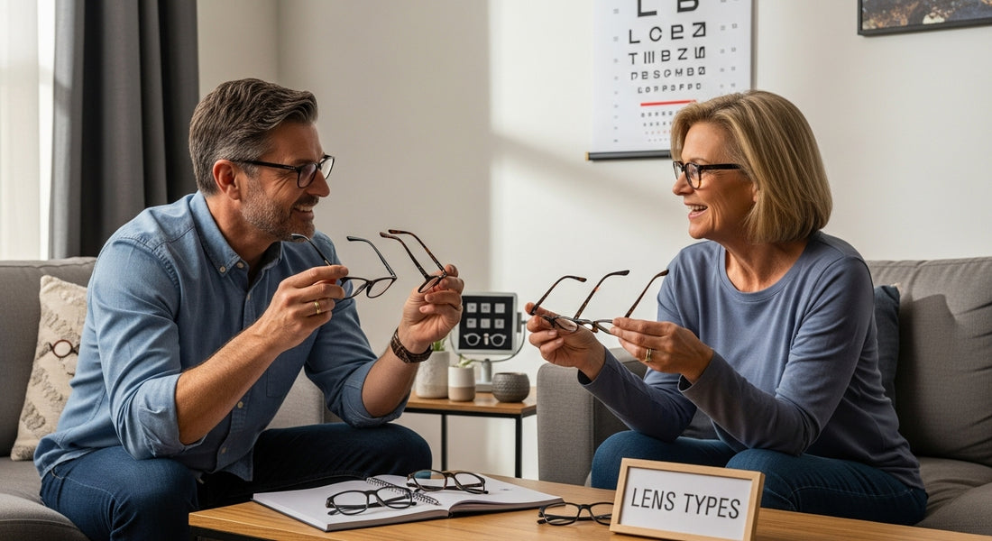lens types, reading glasses, photo