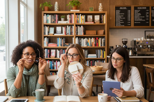 women reading glasses