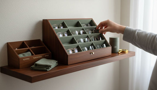 glasses storage organization