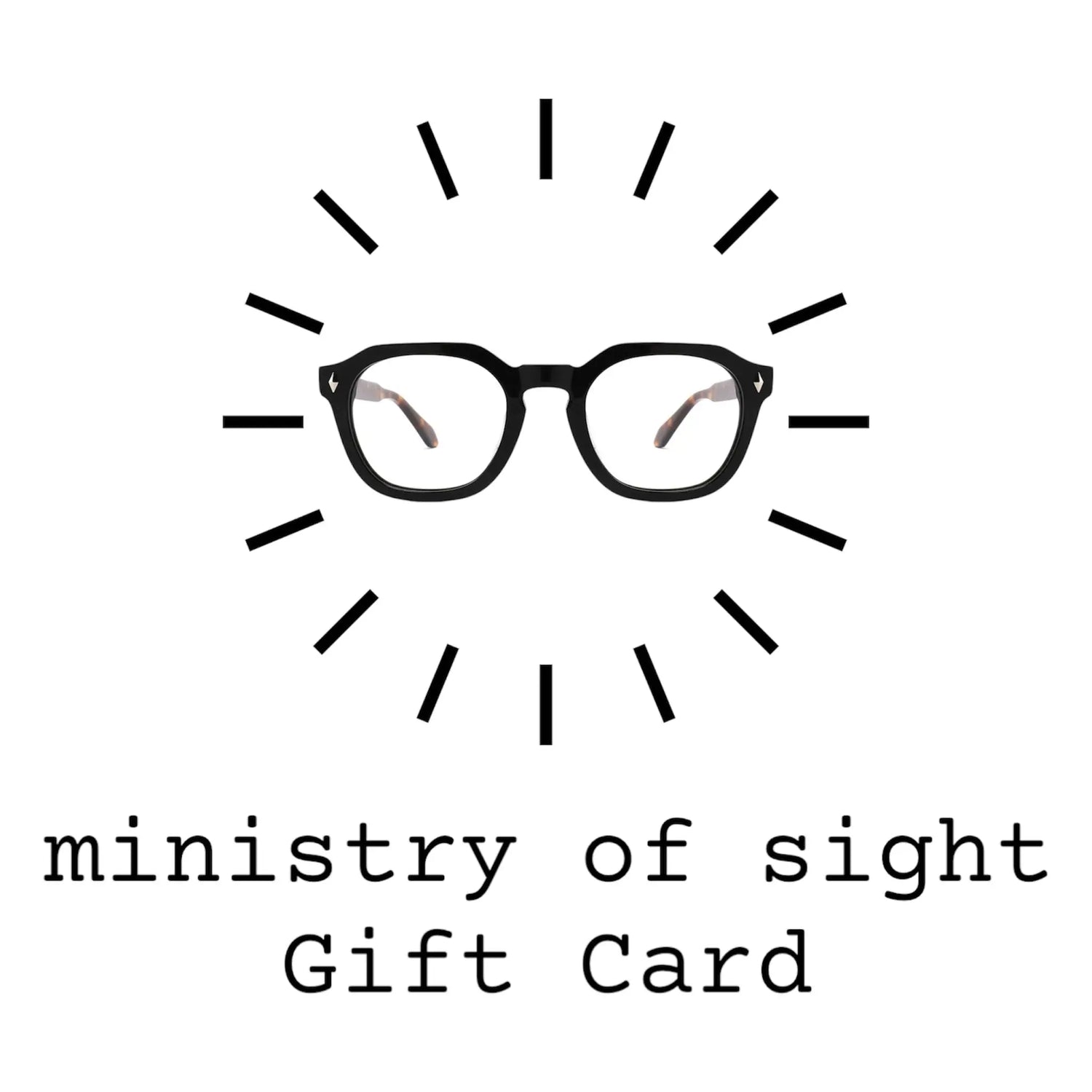 Ministry of Sight Gift Cards to buy Reading Glasses, Readers, Magnifying Glasses, Reading Glasses Accessories and Chains