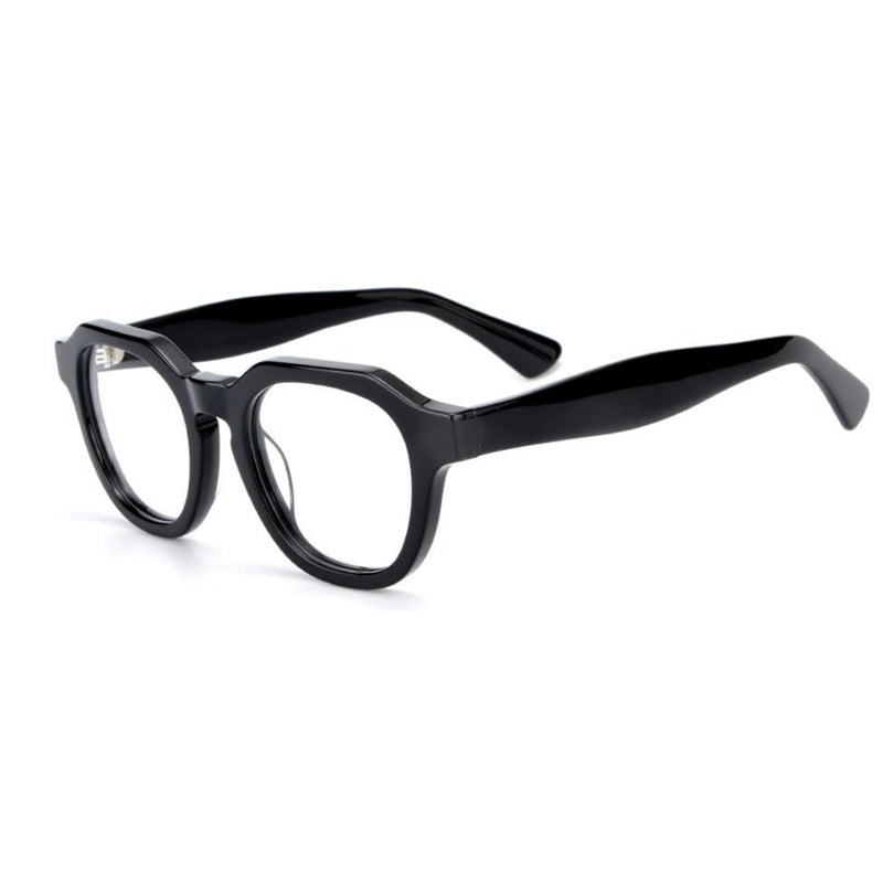 The Flat Top round frame with straight top frame cool reading glasses online Australia in black for men and women