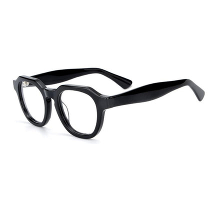 The Flat Top round frame with straight top frame cool reading glasses online Australia in black for men and women