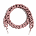 Chunky acrylic lightweight fashionable glasses chain sorrel neutral taupe brown. Glasses chain looks like jewellery.