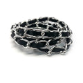 Interwoven glasses chain strap Chanel style black and silver - Ministry of Style