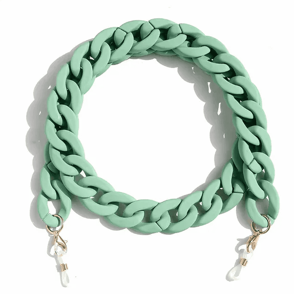 Acrylic glasses chain in green teal - Ministry of Sight