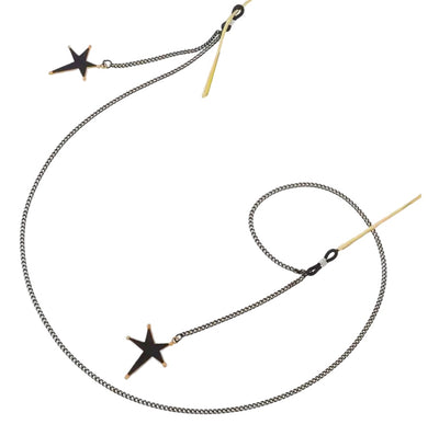 Rock star glasses chain with stars cool lightweight and fun accessory for reading glasses Australia online 