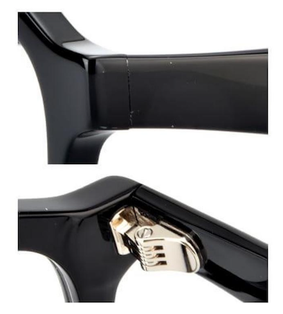 The Flat Top round frame with straight top frame cool reading glasses online Australia in black for men and women hinge detail