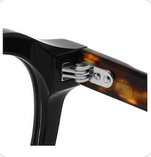 The Vintage round shaped with straight flat top frame cool reading glasses online Australia in black and tortoiseshell for men and women hinge detail