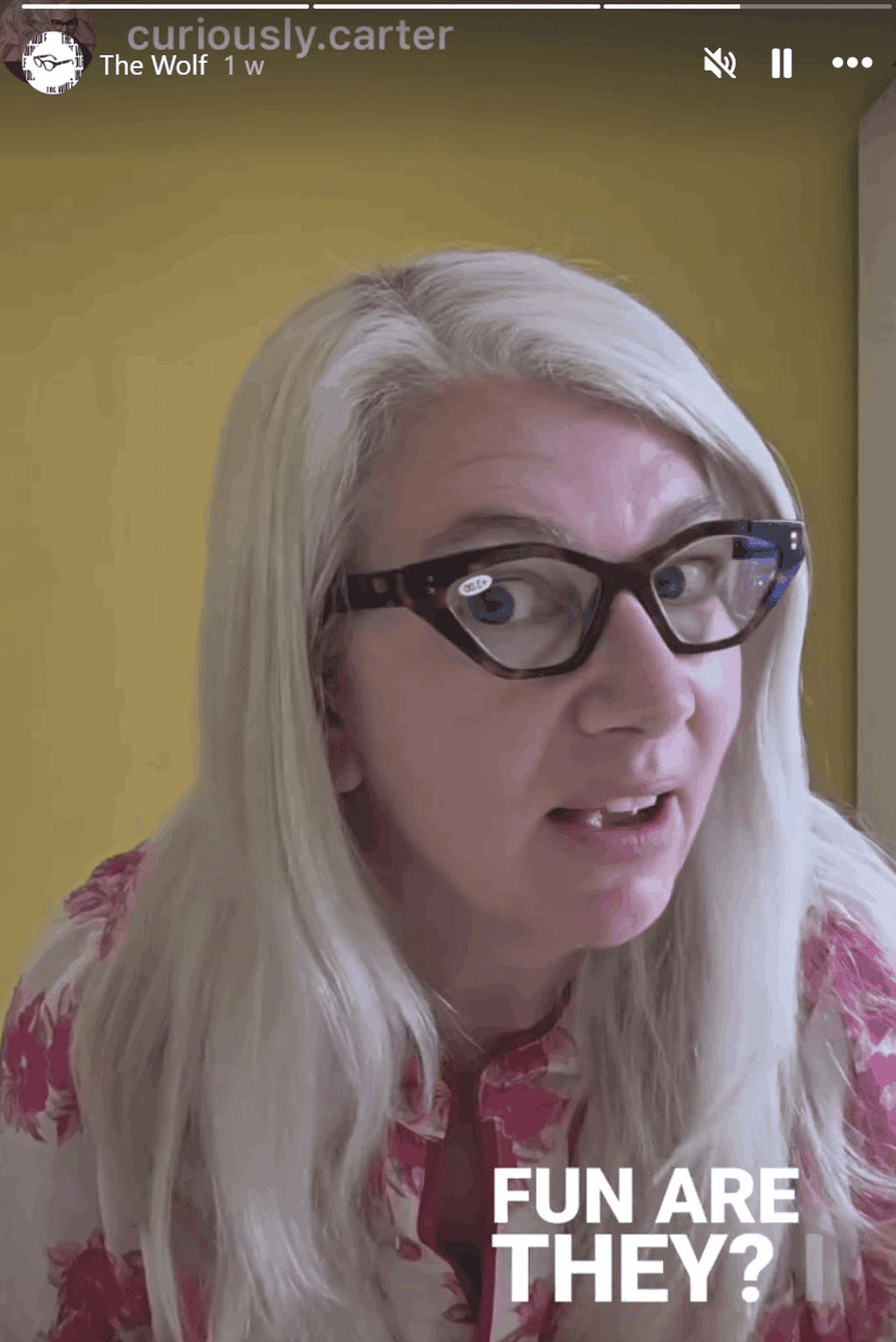 Person with blonde hair wearing The Wolf tortoiseshell cat-eye reading glasses - Ministry of Sight