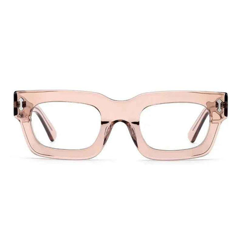 The Extras - pink frame neutral reading glasses - blue-light blocking - ministry of sight - +2.0 readers