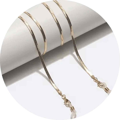 gold snake flat reading glasses chain accessory - Ministry of Sight accessories for glasses