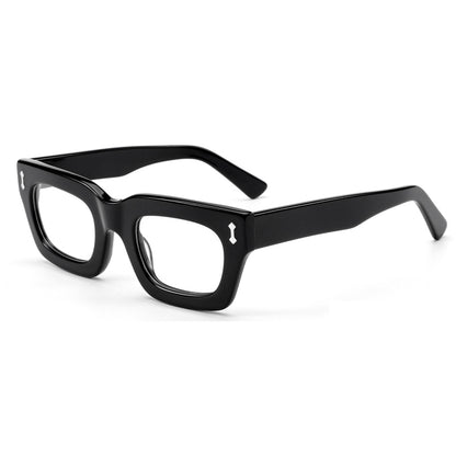The Extras rectangle thick frame cool reading glasses online Australia in black for men and women