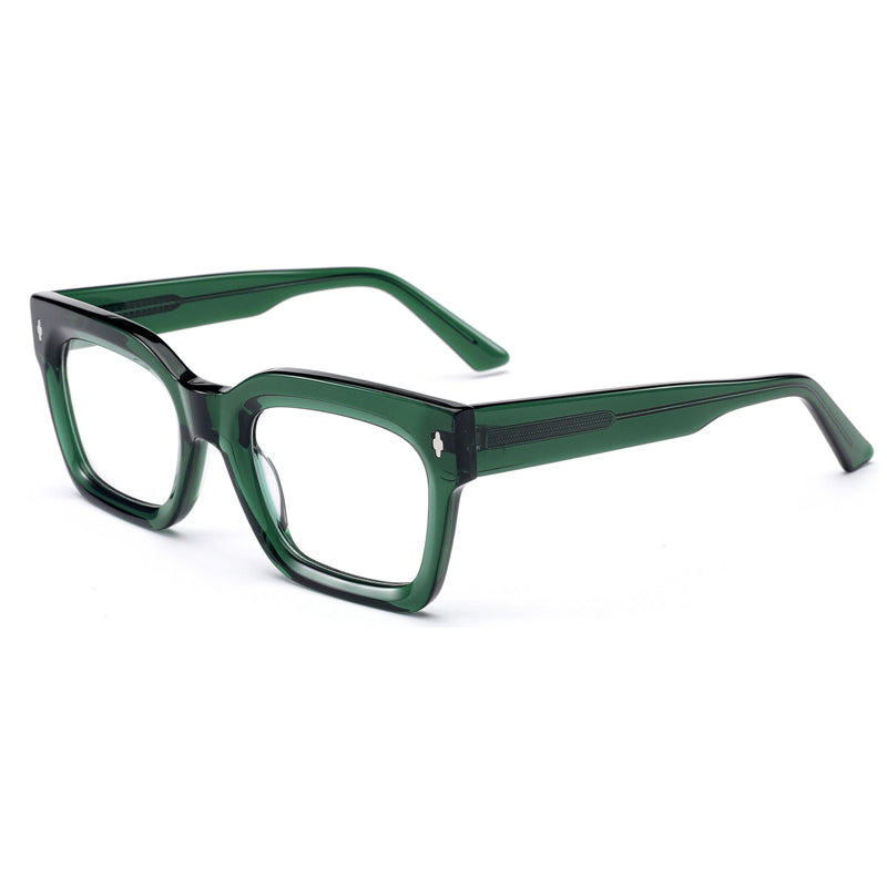 The Standards rectangle shaped frame cool reading glasses online Australia in green for men and women