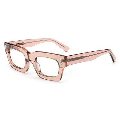 The Extras rectangle thick frame cool reading glasses online Australia in taupe for men and women