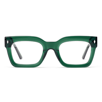 The Standards rectangle shaped frame cool reading glasses online Australia in green for men and women