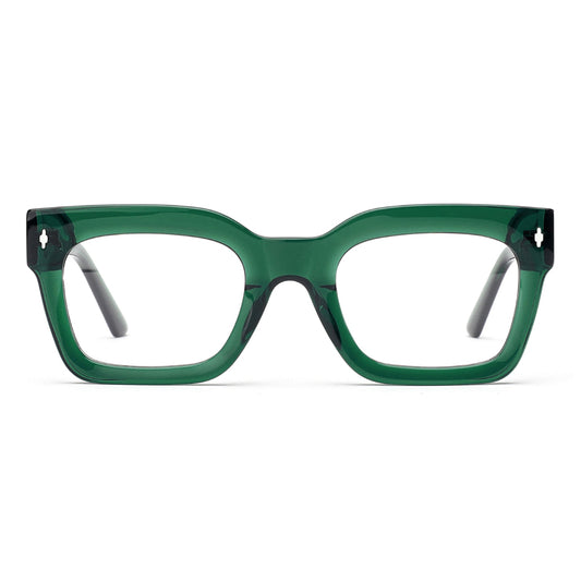 The Standards rectangle shaped frame cool reading glasses online Australia in green for men and women