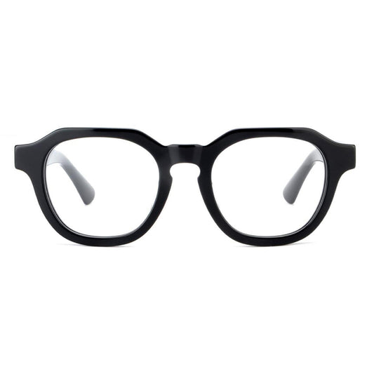 The Flat Top round frame with straight top frame cool reading glasses online Australia in black for men and women