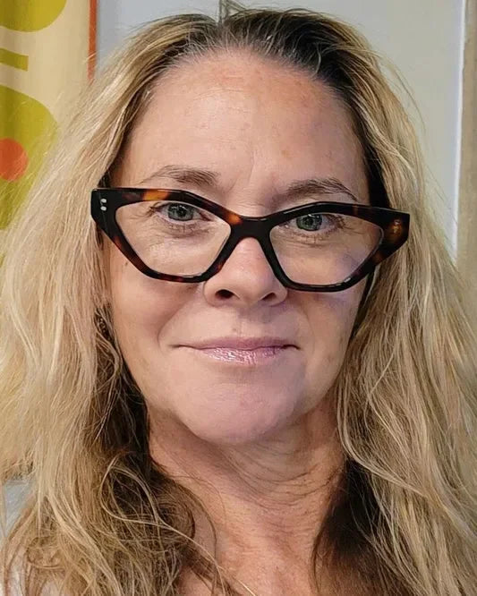 The Wolf geometric tortoiseshell reading glasses from ministry of sight